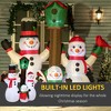 Angel Sar 7ft Inflatable Snowman Family with Birdhouse, LED Light-Up Blow-Up Yard Decoration, Outdoor Christmas Decor for Lawn, Garden, Party - 4 of 4