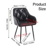 INFURNIC Dining Chairs Set of 2 Upholstered Vintage Kitchen Chairs with Armrests Easy to Assemble and Clean, Black, 20.47"*21.25"*33.85" - 2 of 4