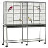 Akoasm 65 Inch Metal Parrot Bird Perch Stand & Cage With Detachable Rolling Stand, Storable Shelf, Wood Perch & Food Container - 3 of 4