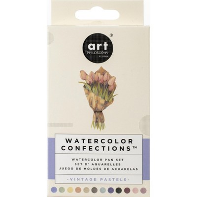 Prima Watercolor Confections Watercolor Pans 12/Pkg-Vintage Pastel