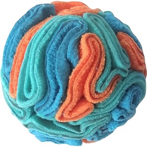 FOUFIT Hide n Seek Snuffle Balls Nosework Toy for Dogs, Blue/Orange, Small 4" - 1 of 3