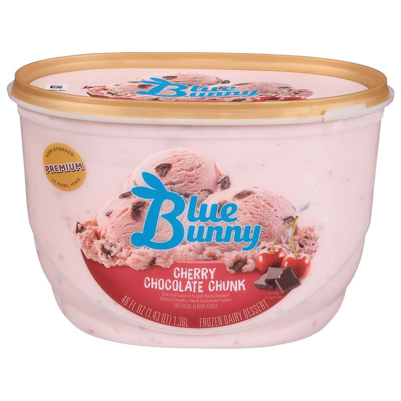 Blue Bunny Cherry Chocolate Chunk Ice Cream - 46 fl oz, 1 of 6