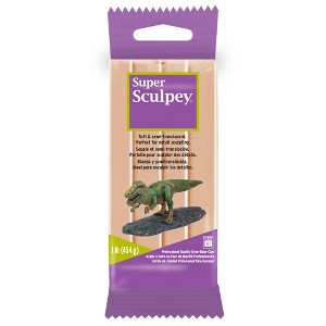 Super Sculpey Polymer Clay: Beige - 1 lb Pack - Soft Oven Bake Clay - 1 of 4