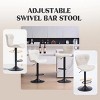 FERPIT Set of 2 Modern Adjustable Height Bar Stools Padded PU Leather Swivel Stools - 4 of 4