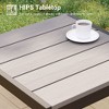 Sonkuki Patio Square Side table, Wood Grain Top Modern Industrial Style w/Metal Frame - 4 of 4