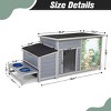 SEVOBAL 59" Large Dog House Outdoor Wooden Insulated Pet Kennel with Asphalt Roof Weatherproof Pets Shelter with Slow Food Bowl for Dogs Cats Animals - 3 of 4