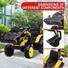 Ride on Tractor with 3-in-1 Functions, 24v Kids Electric Construction Vehicle, Excavator & Bulldozer Play, Remote Control, EVA Tires, LED Lights - 3 of 4