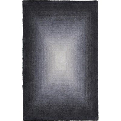 Katya Modern Abstract Black/White/Gray Area Rug