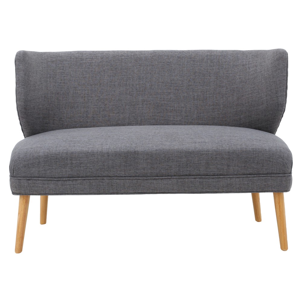 Photos - Sofa Desdemona Mid-Century Loveseat Light Gray - Christopher Knight Home