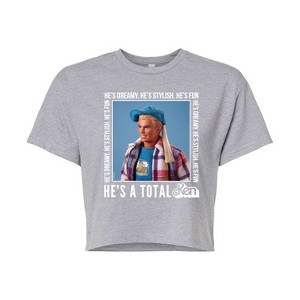 Women's - Barbie - Hes A Total Ken Cropped Graphic T-Shirt - 1 of 4