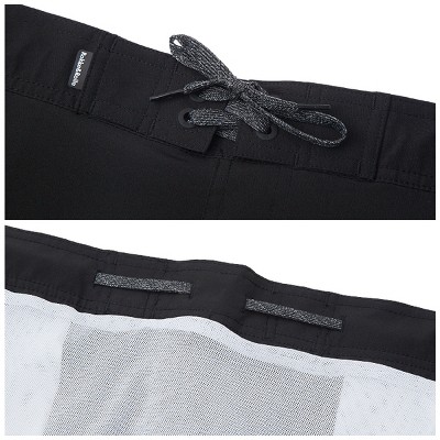 Мужские брюки Rokka&Rolla Men's 9" Stretch Board Swim Trunks-Black, size Large — фото 8
