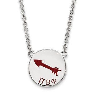 Black Bow Jewelry Sterling Silver Pi Beta Phi Greek Life Necklace 18 Inch - 1 of 4