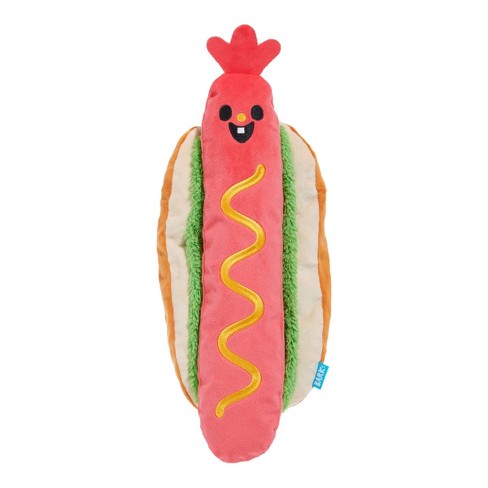 P.L.A.Y. Pet Lifestyle and You American Classic Food Hot Dog Squeaky Plush  Dog Toy