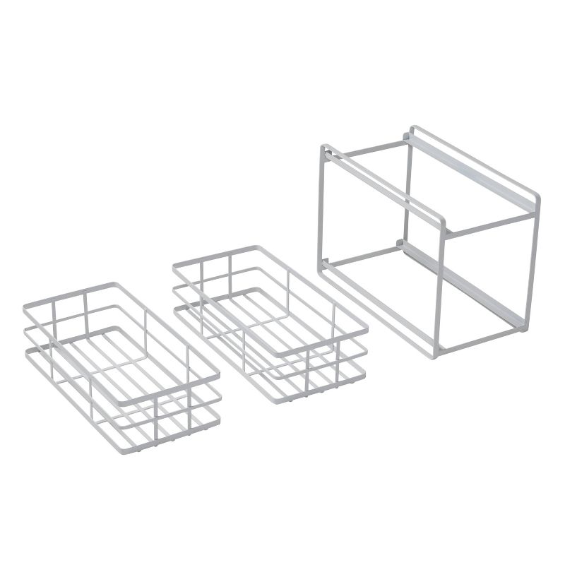 Honey-Can-Do Flat Wire Sliding Basket Organizer - White, 4 of 9