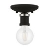 Livex Lighting Lansdale 1 - Light Flush Mount in  Black/Brushed Nickel - 4 of 4