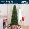 JOYFY 7.5 FT Pre-Lit Artificial Slim Christmas Tree, Pencil Xmas Tree with 450 LED Lights for Christmas Indoor Outdoor Holiday Party Decorations - 4 of 4