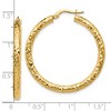 Black Bow Jewelry 3mm Textured Round Hoop Earrings in 14k Yellow Gold, 34mm(1 5/16 Inch) - 4 of 4