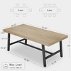Dining Table for 6-8 People, 78.7" Long Rectangle Kitchen Table, Industrial Farmhouse Wooden Kitchen Tables with Sturdy Metal Frame, for Office Home - 2 of 4