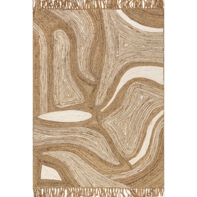 Nuloom Dalia Jute Abstract Indoor Area Rug