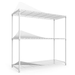 Dolonm 3 Tier Wire Shelving Unit, 1050 LBS NSF Height Adjustable Metal Garage Storage Shelves - 1 of 4