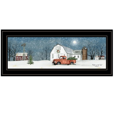 VisioGear Winter Wall Art, Printed Wall Art, Ready to Hang Framed Poster, Black Frame, Multicolor, 27"*11"*1"
