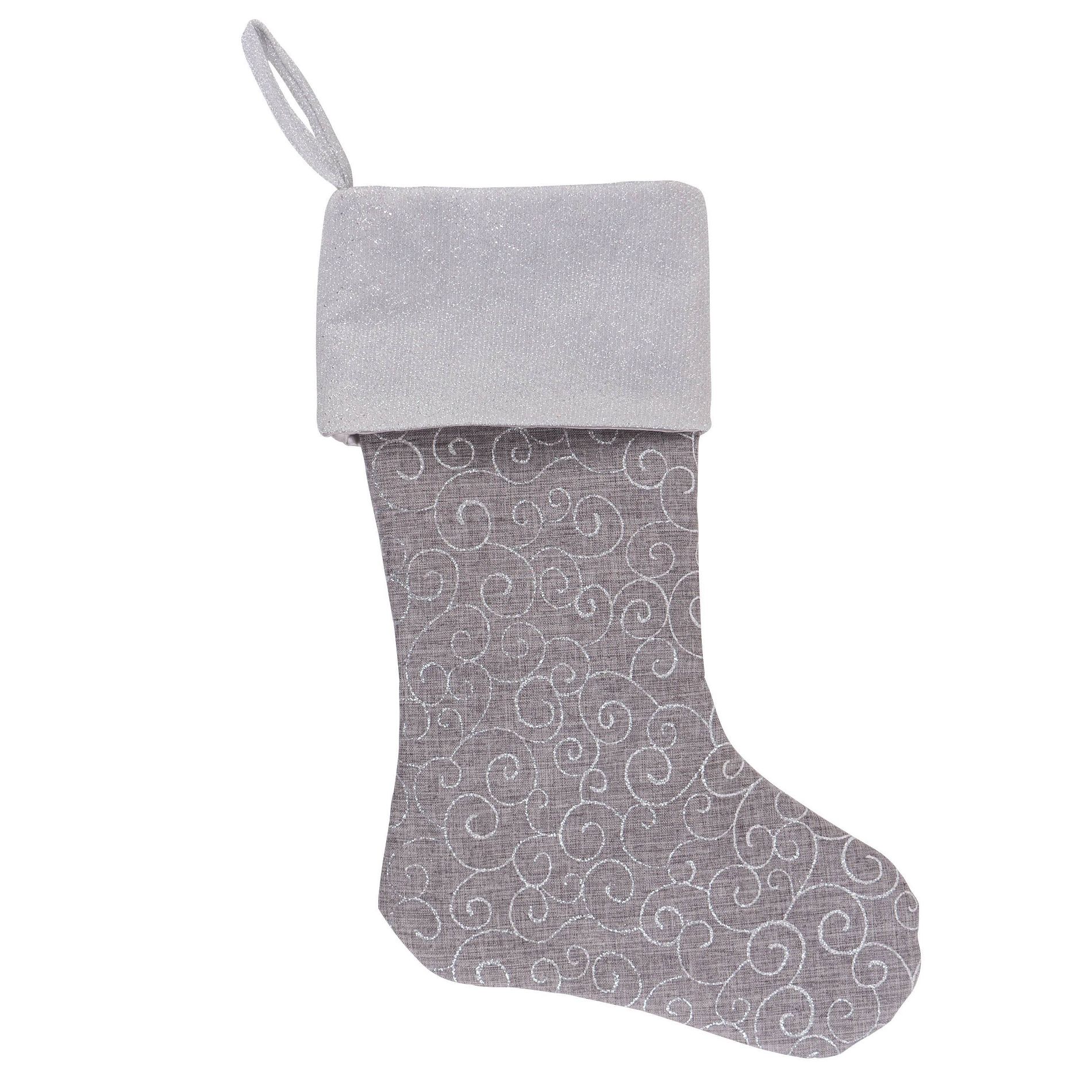 Christmas Magic 20" Christmas Stocking Silver