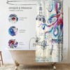 84 Inch Cool Nautical Octopus Shower Curtain, Waterproof, Funny Ocean Decor with 12 Hooks 72 X 84 - 3 of 4