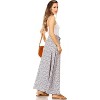 Women's 2023 Maxi Skirt - Flowy A-Line Summer Skirt with Elastic High Waist (Reg & Plus Size) Blue Floral - 3 of 4