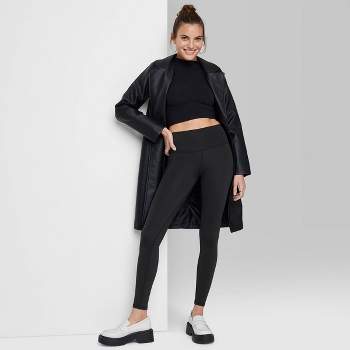 ALDI Serra Ladies' Fleece Lined Leggings - Black Same-Day Delivery
