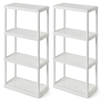 Gracious Living Knect A Shelf 3 Shelf Interlocking Organizers, White (3 Pack)