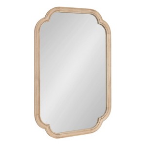 Kate & Laurel All Things Decor 24"X36" Glenby Scallop Wall Mirror Natural - 1 of 4