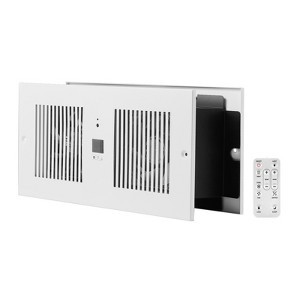 VEVOR 4-Inch Room to Room Fan, 2-in-1 300 CFM Through Wall Fan with Remote Control & Temperature Control, 10-Speed Ventilation Quiet Vent ,White - 1 of 4