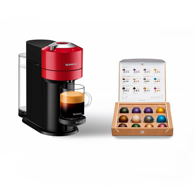 Nespresso Vertuo Next Bundle Coffee Maker and Espresso Machine by Breville - Red, 3 of 9