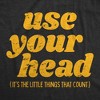 Mens Funny T Shirts Use Your Head Sarcastic Graphic Novelty Tee For Men - Crazy Dog Men's T Shirt - 2 of 4