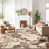 World Rug Gallery Beige Multi Botanical Scroll Indoor Area Rug - 2 of 4