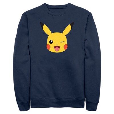 Men's Pokemon Pikachu Wink Face Sweatshirt : Target