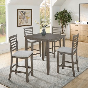 5-Piece Bar Height Dining Set with a Table and Four Chairs - 1 of 4