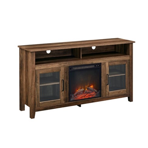 Ackerman Modern Transitional Tall With Electric Fireplace Tv Stand For ...