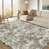 Boho Floral Area Rug, Non-Slip, Washable, Stain-Resistant Low Pile for Living Room/Bedroom/Kitchen - 3 of 4