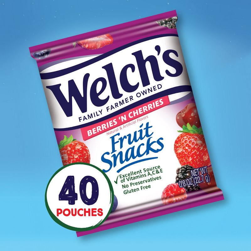 WELCH&#39;S Fruit Snacks Berries &#39;n Cherries - 32oz/40ct, 3 of 6