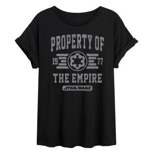 Women's - Star Wars - Property Of Empire Oversized Graphic T-Shirt - 1 of 4