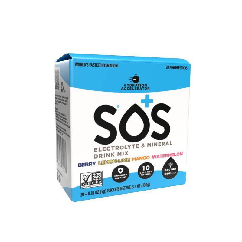 SOS Hydration Electrolyte Drink Mix Variety Pack - 20ct, 1 of 10