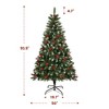 Hyleory Pre-Lit Artificial Christmas Tree Decorated with Pine Cones and LED Lights - 2 of 4