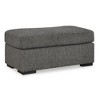 Signature Design by Ashley Gardiner Contemporary Firmly Cushioned Polyester Upholstery Ottoman with Exposed Faux Wood Finish Feet, Dark Gray - 2 of 4
