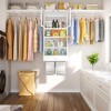 Aheaplus 4FT - 8FT Closet Organizer with Hanging Rods, DIY Closet System with 2 Doors for Laundry Room - 2 of 4