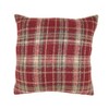 Saro Lifestyle Plaid Reindeer Down Filled Throw Pillow, 18", Multi - 2 of 3