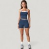 Anna-Kaci Active Women's Square Neck Cropped Active Tank with Contrast Trim and Built-In Bra for Light Support - 2 of 4