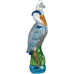 Old World Christmas Glass Blown Christmas Ornament, Great Blue Heron (With OWC Gift Box) - 1 of 4