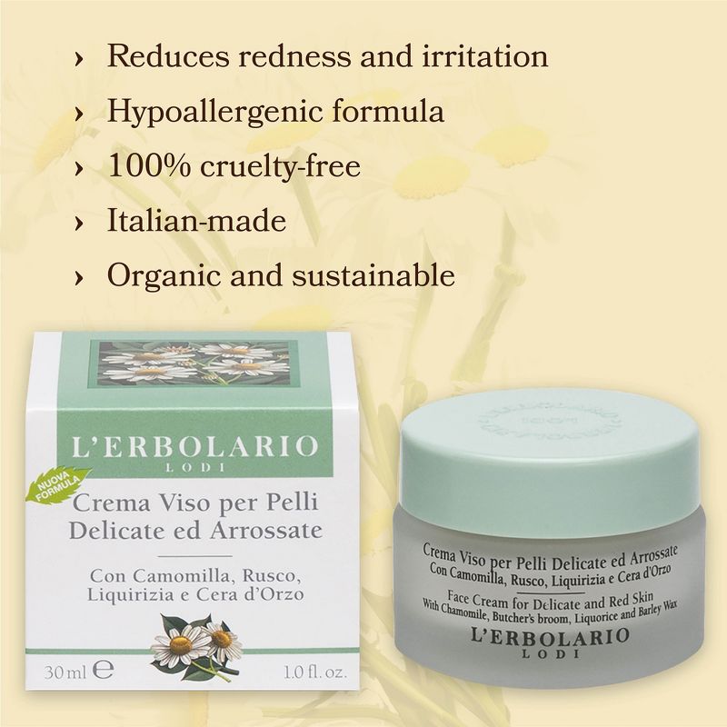 L'Erbolario Face Cream for Delicate and Red Skin - Face Cream for Sensitive Skin - 1 oz, 3 of 7