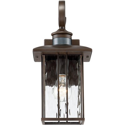 Deaver Bronze 15" Outdoor Wall Light with Motion Sensor